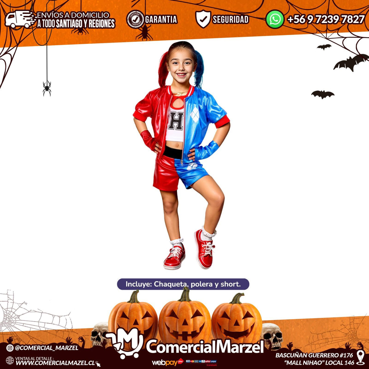 Disfraz De Villana Arlequín Para Halloween