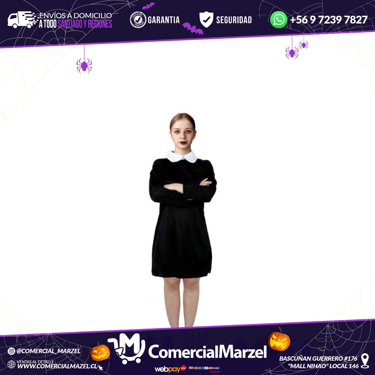 Disfraz Colegiala Gótica Clásica Niñas Halloween