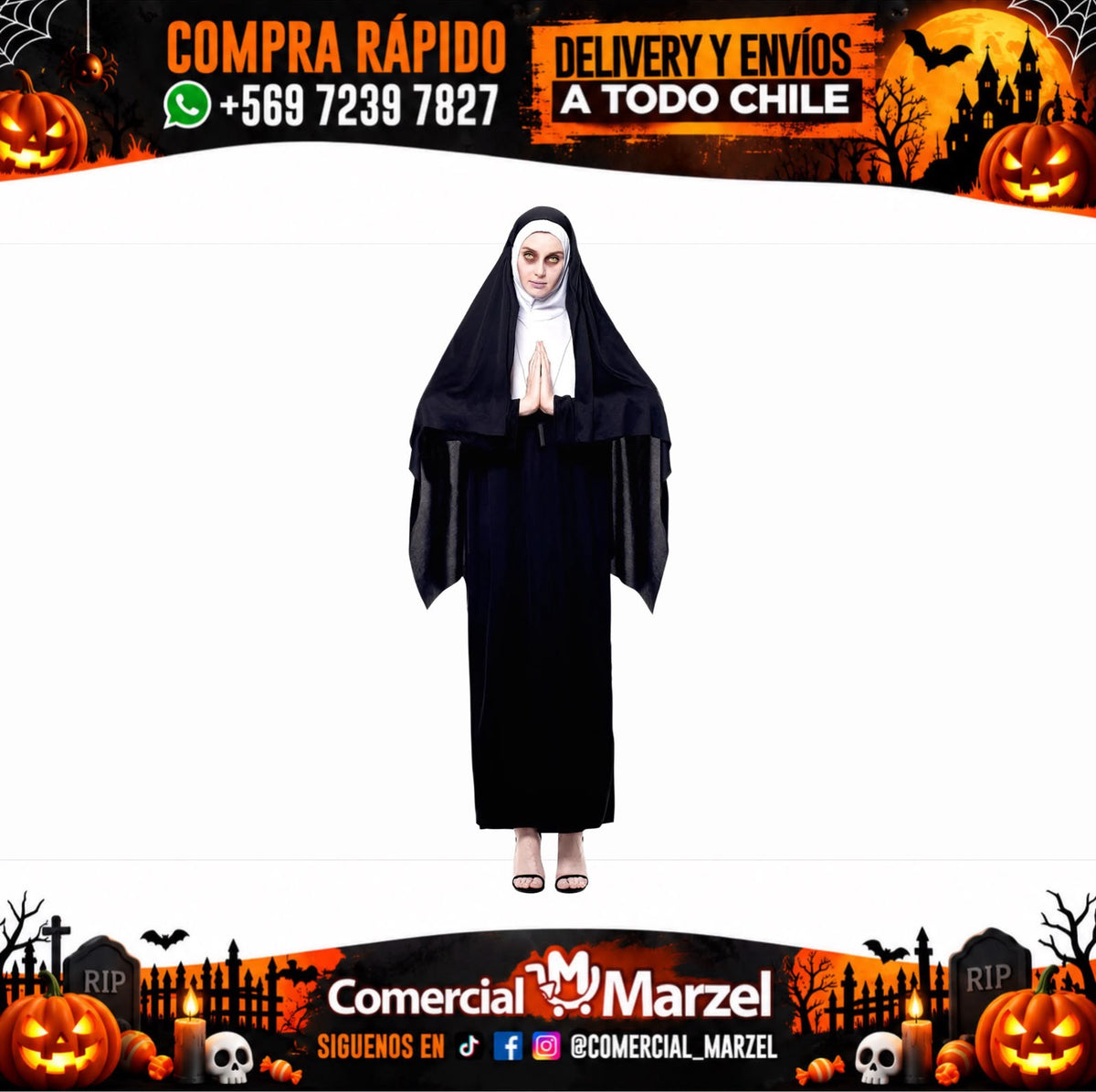 Disfraz Monja Adulto Halloween