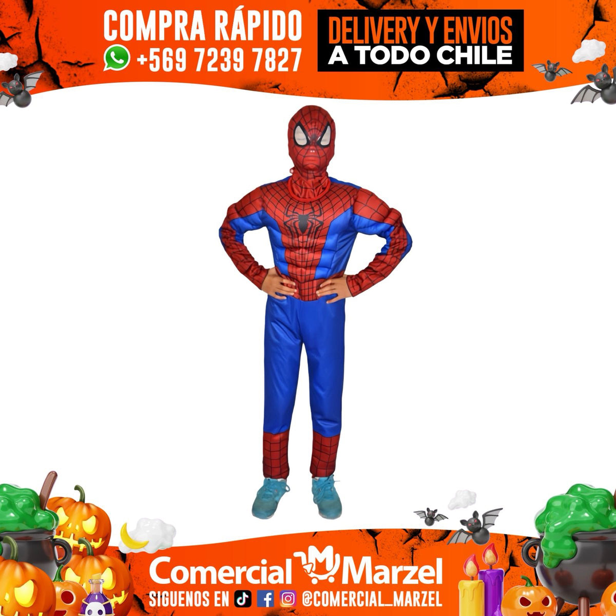 Hombre Araña Músculo Niño Disfraz Clásico Halloween