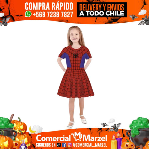 Hombre Araña Niñas Disfraz Halloween