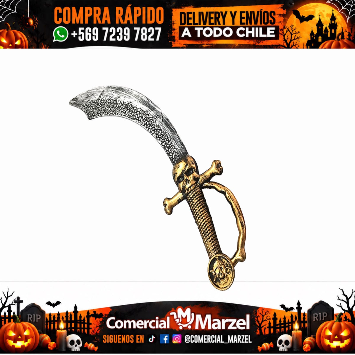 Espada Pirata Plástico Halloween