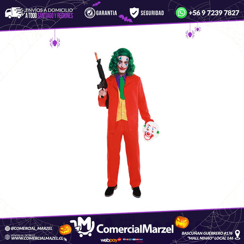 Disfraz Payaso Villano M Adulto Talla M Halloween