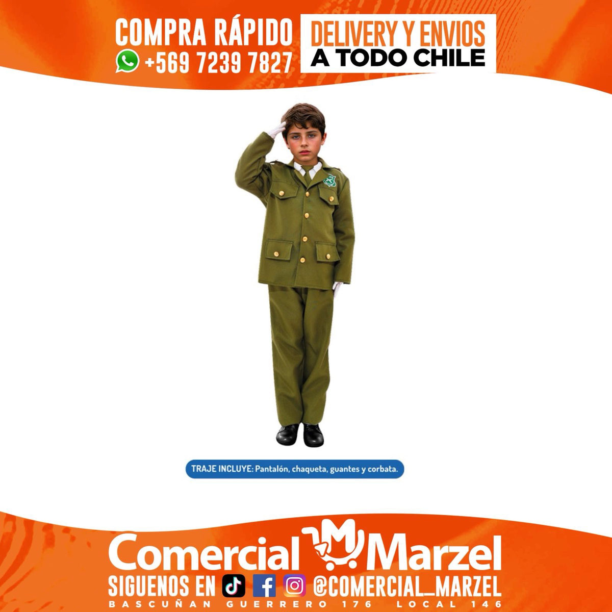 Disfraz 7-9 Carabinero Talla Halloween