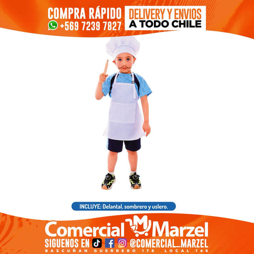 Disfraz Cheff Talla 3-4 Halloween