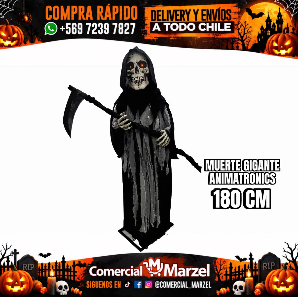 Halloween Muerte Gigante 180 Cm