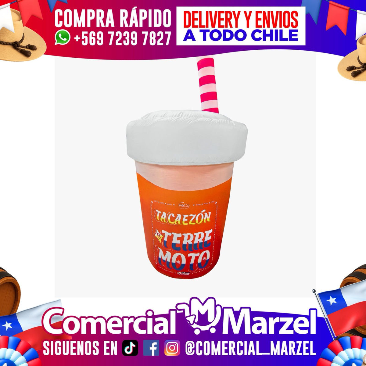 Deco Inflable Terremoto 170cm Halloween