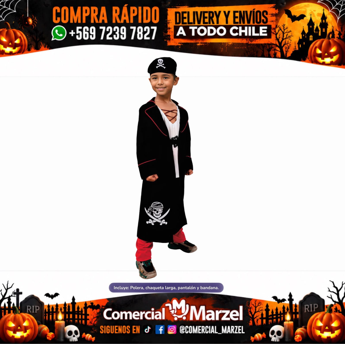 Disfraz Pirata Niños Halloween