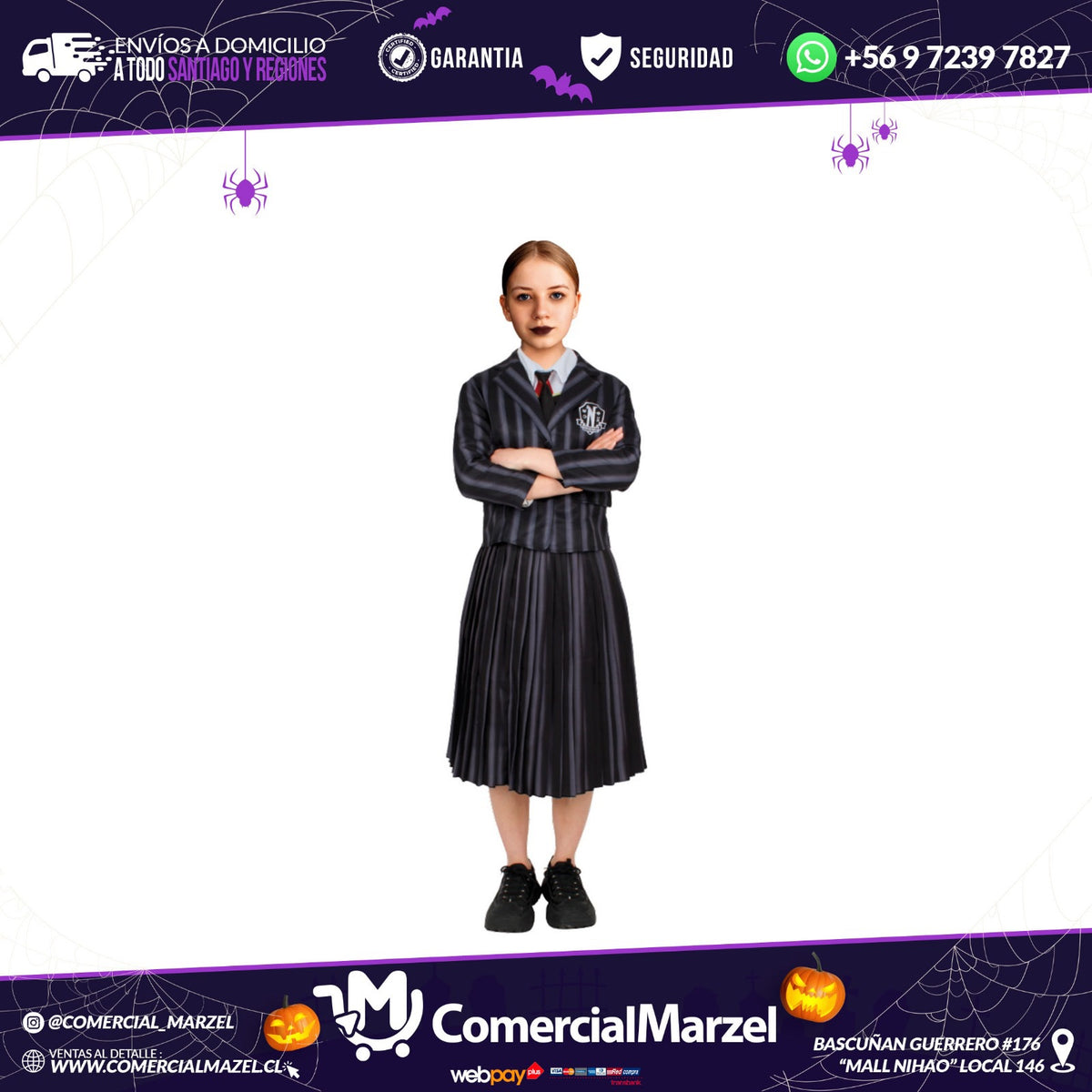 Disfraz Colegiala Gótica Colegio Niñas Halloween