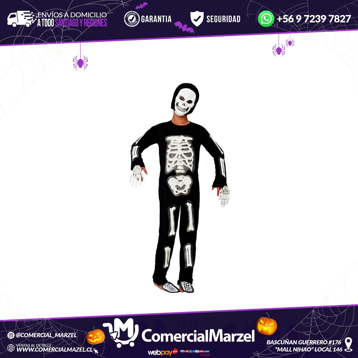 Disfraz Esqueleto Niños Halloween