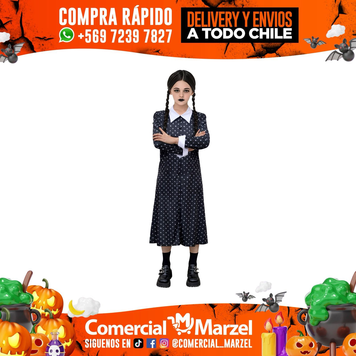 Disfraz Colegiala Gótica Origina Niñas Halloween