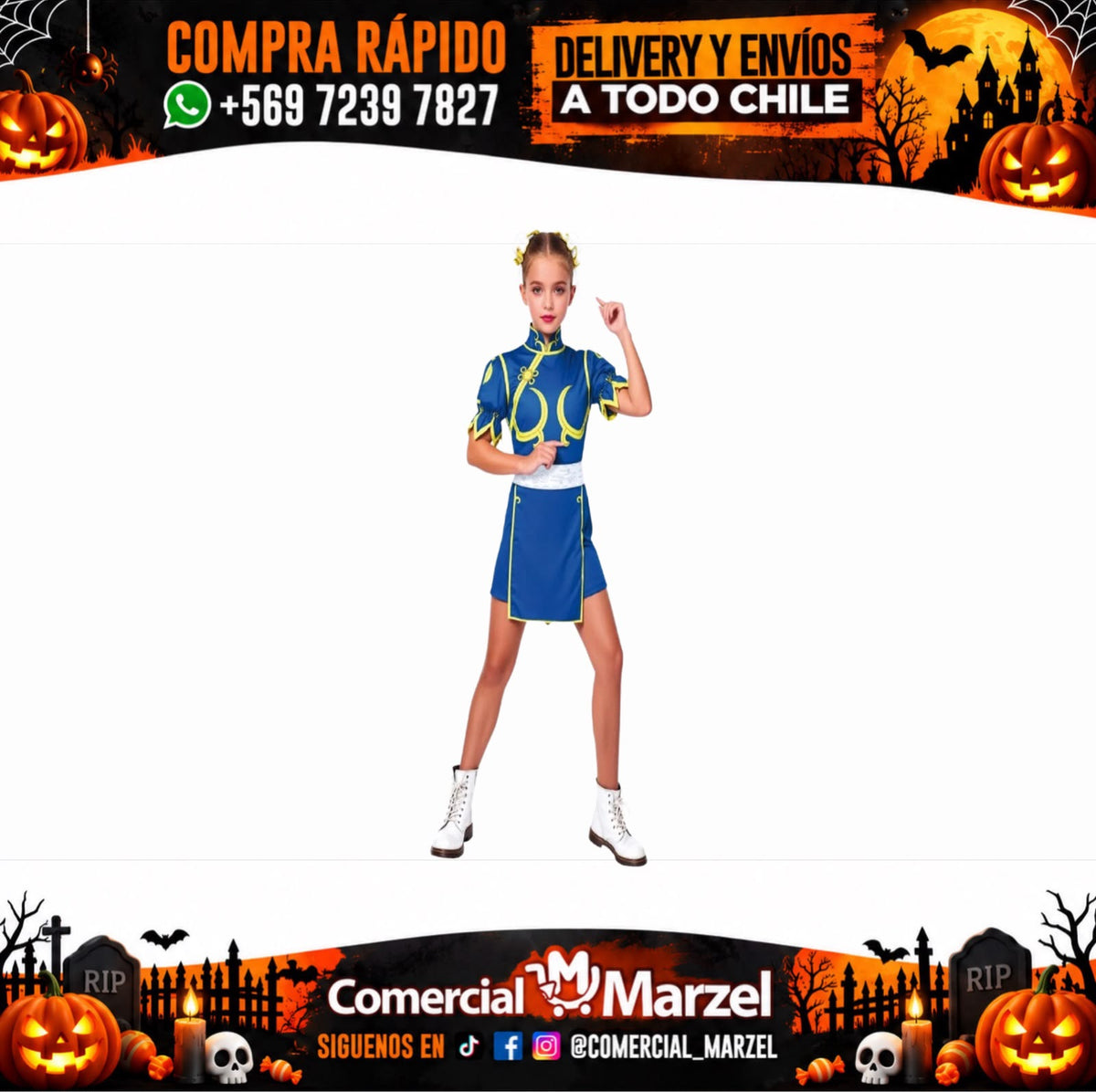 Disfraz Luchadora China Niñas Halloween