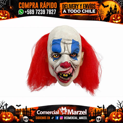 Máscara Payaso Lengua Látex Halloween