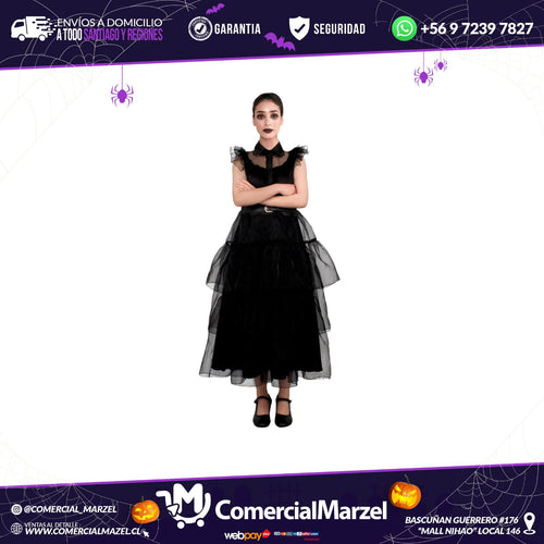 Disfraz Vestido Colegiala Gótica Adulto Halloween