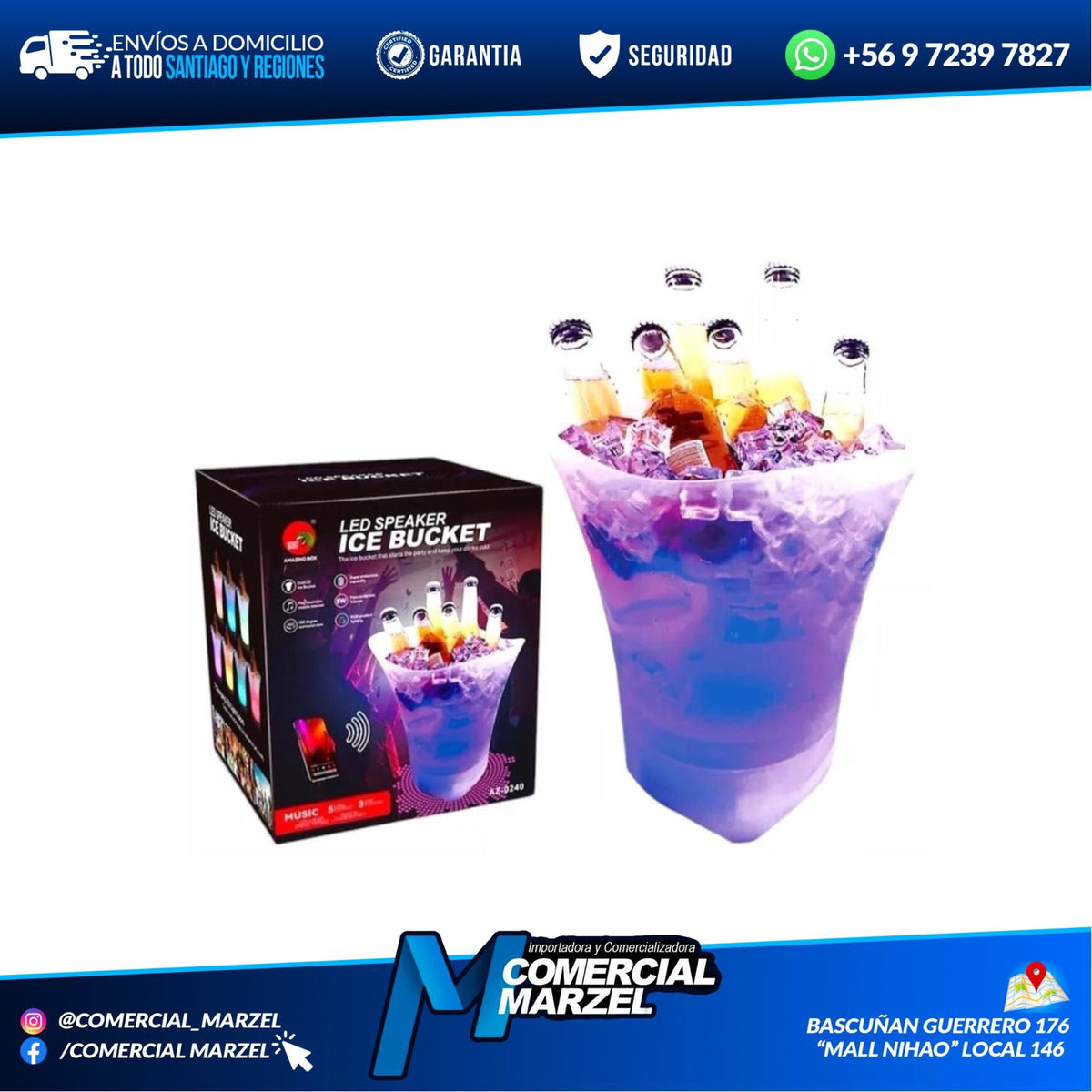 Cubeta Led 5 Litros Halloween