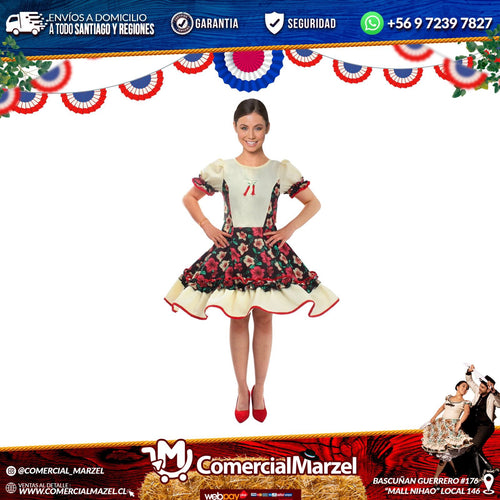 Disfraz Vestido Cremafloreado Adulto Halloween