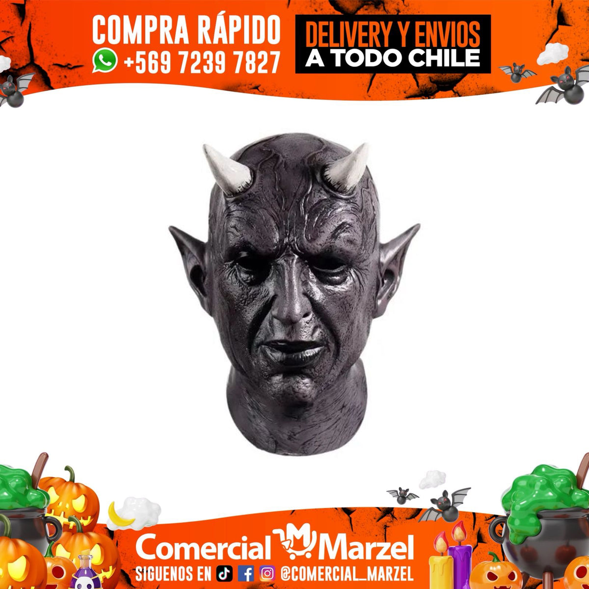 Máscara Gárgola Látex Halloween