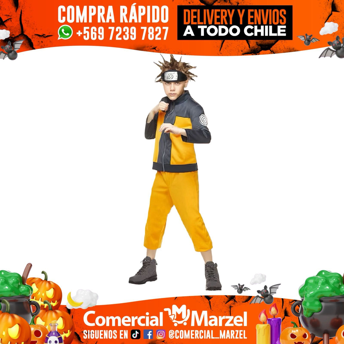 Ninja Anime Disfraz Niños Halloween