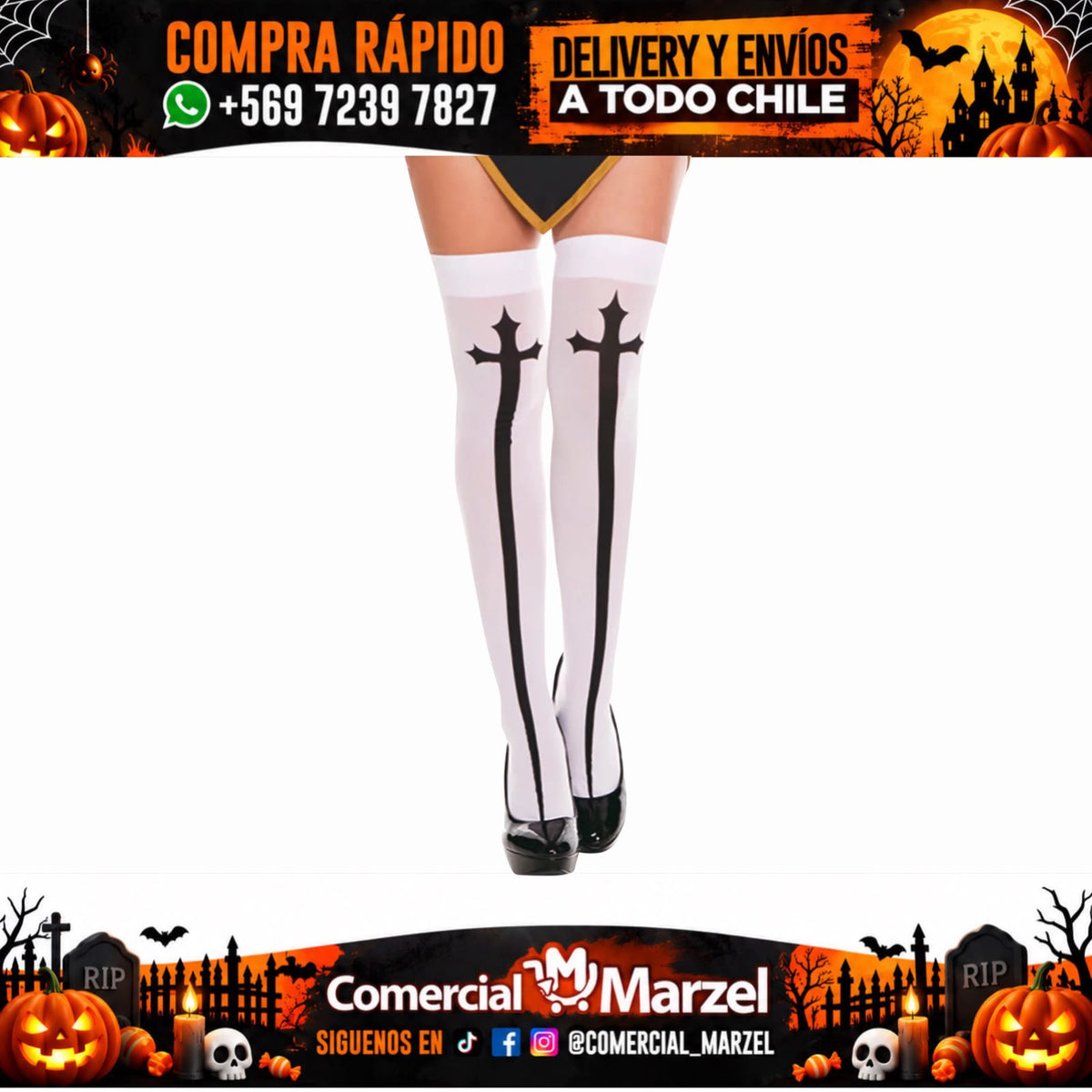 Pantys Monja Pack 12 Halloween