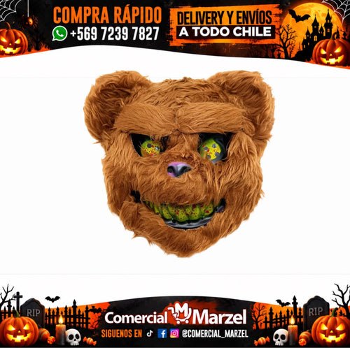 Máscara Osito De Plástico Duro Halloween