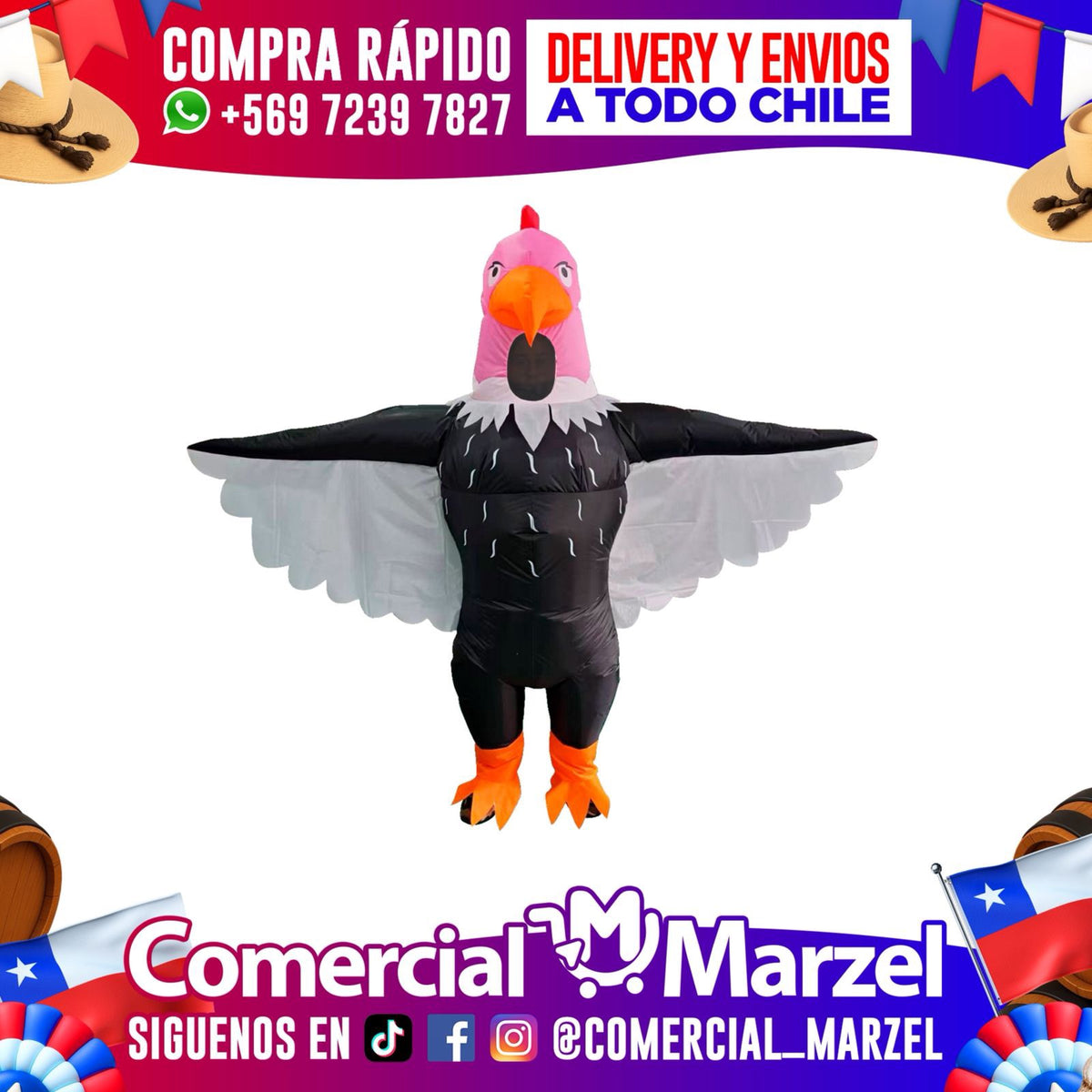 Traje Cóndor 160-190cm Halloween