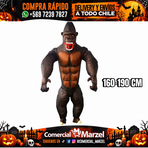 Gorila 160 A 190cm Inflable Adulto Halloween