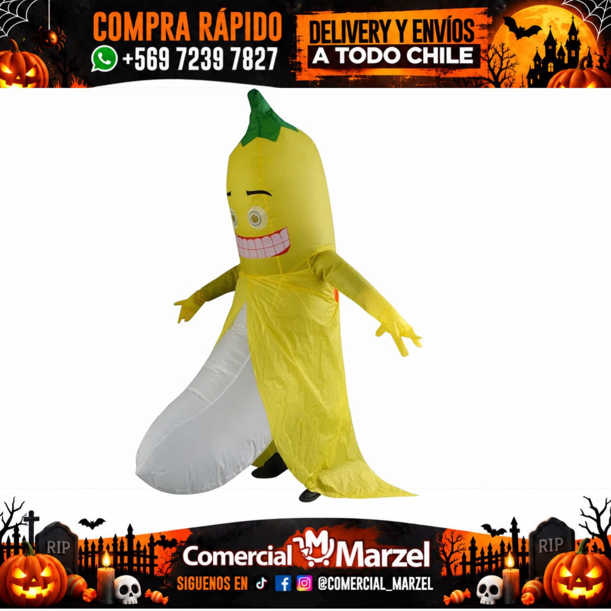 Banana Inflable Adulto Halloween
