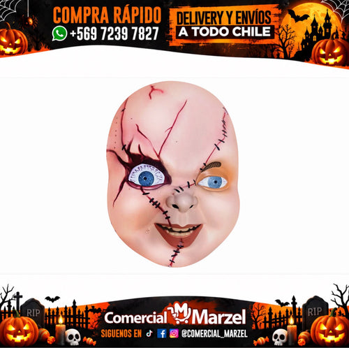 Máscara Muñeco Diabólico Acrílica Halloween