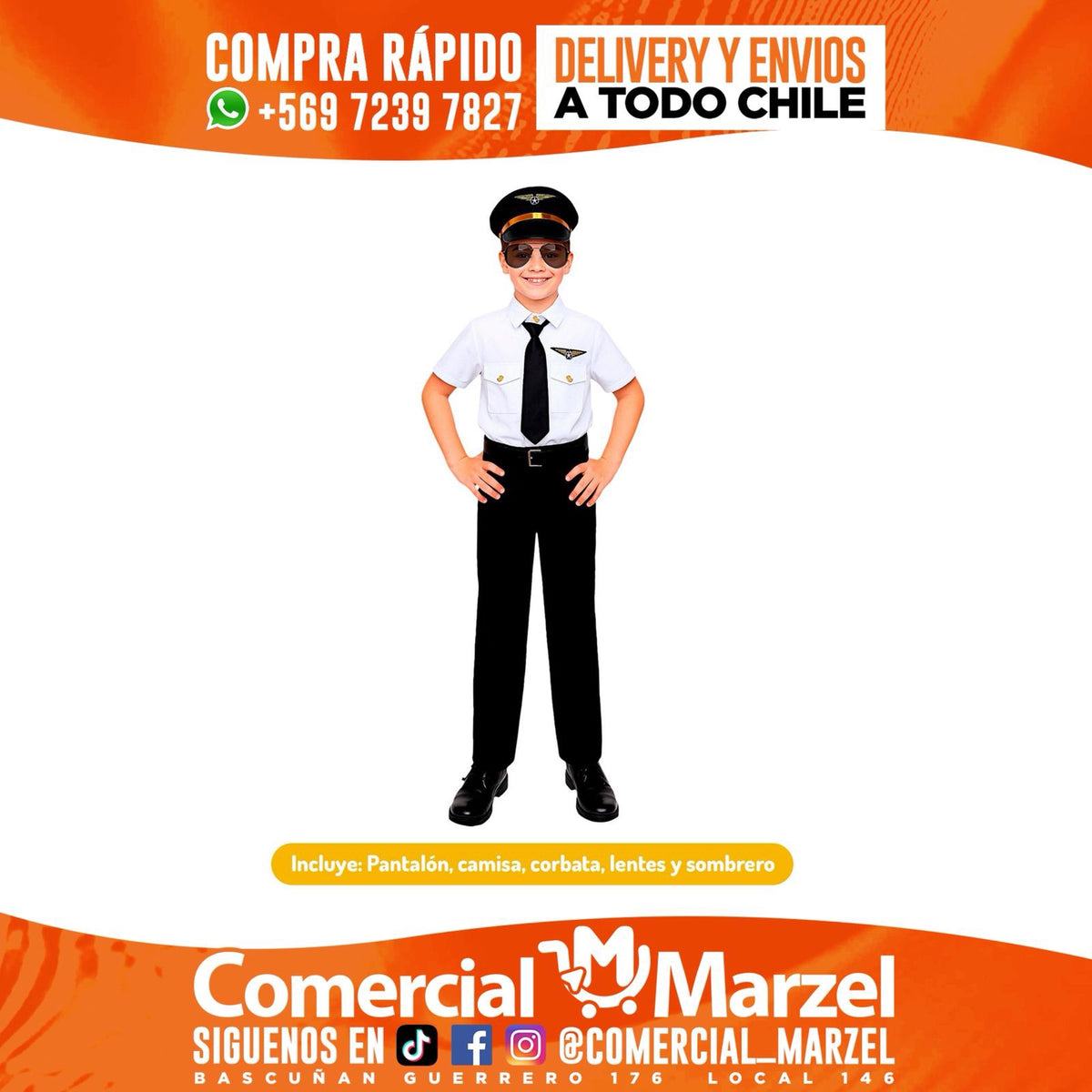 Disfraz Piloto Halloween