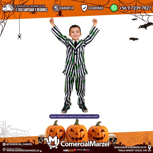 Disfraz Fantasma Rayas Para Halloween