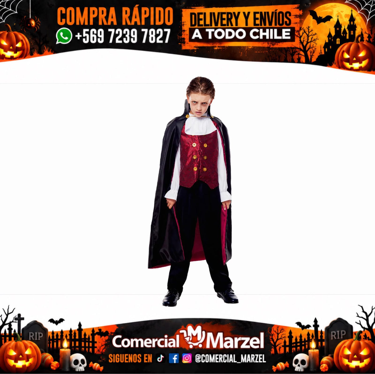 Disfraz Vampiro Niños Halloween