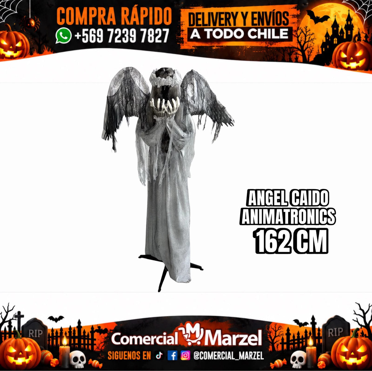 Angel Caído 162cm Animatronics Halloween