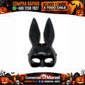 Máscara Conejo Plástica Negro Pack 12 Halloween