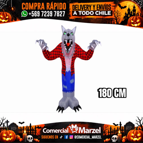 Hombre Lobo Inflable 180cm Halloween