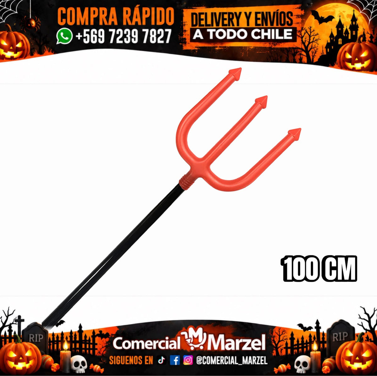 Stick Diablo 1m. Pack 12 Halloween