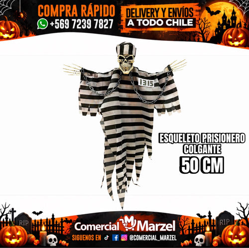 Esqueleto Prisionero 50cm Adorno Halloween