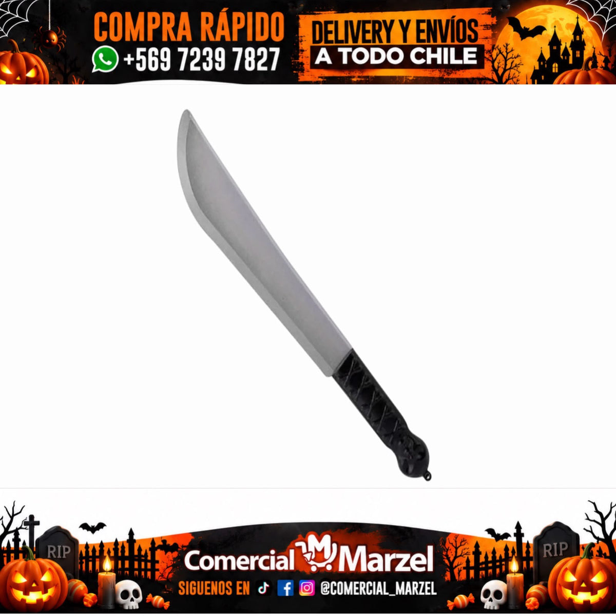 Machete Plástico 43cm Halloween