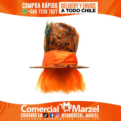 Gorro Sombrerero Pelo Halloween