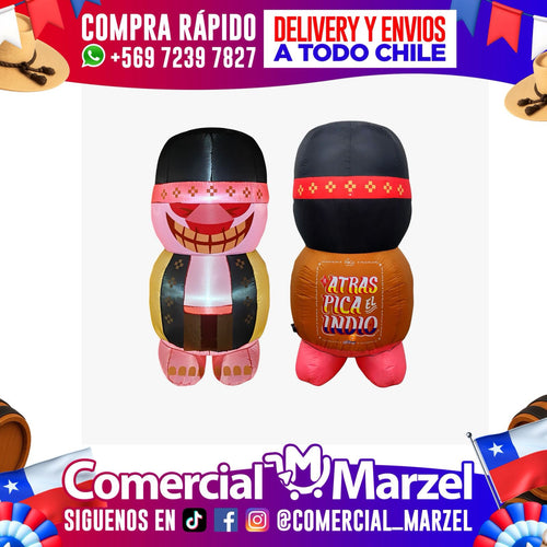 Inflable Deco Indio Pícaro 170 Cm Halloween
