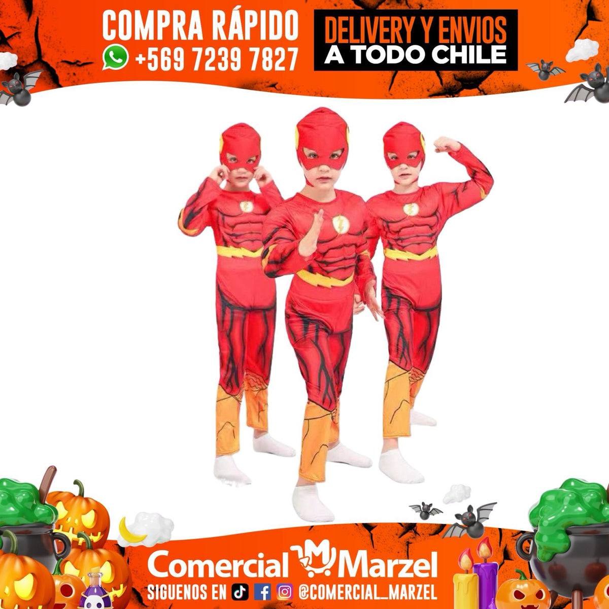 Héroe Veloz Músculos Niños Disfraz Halloween
