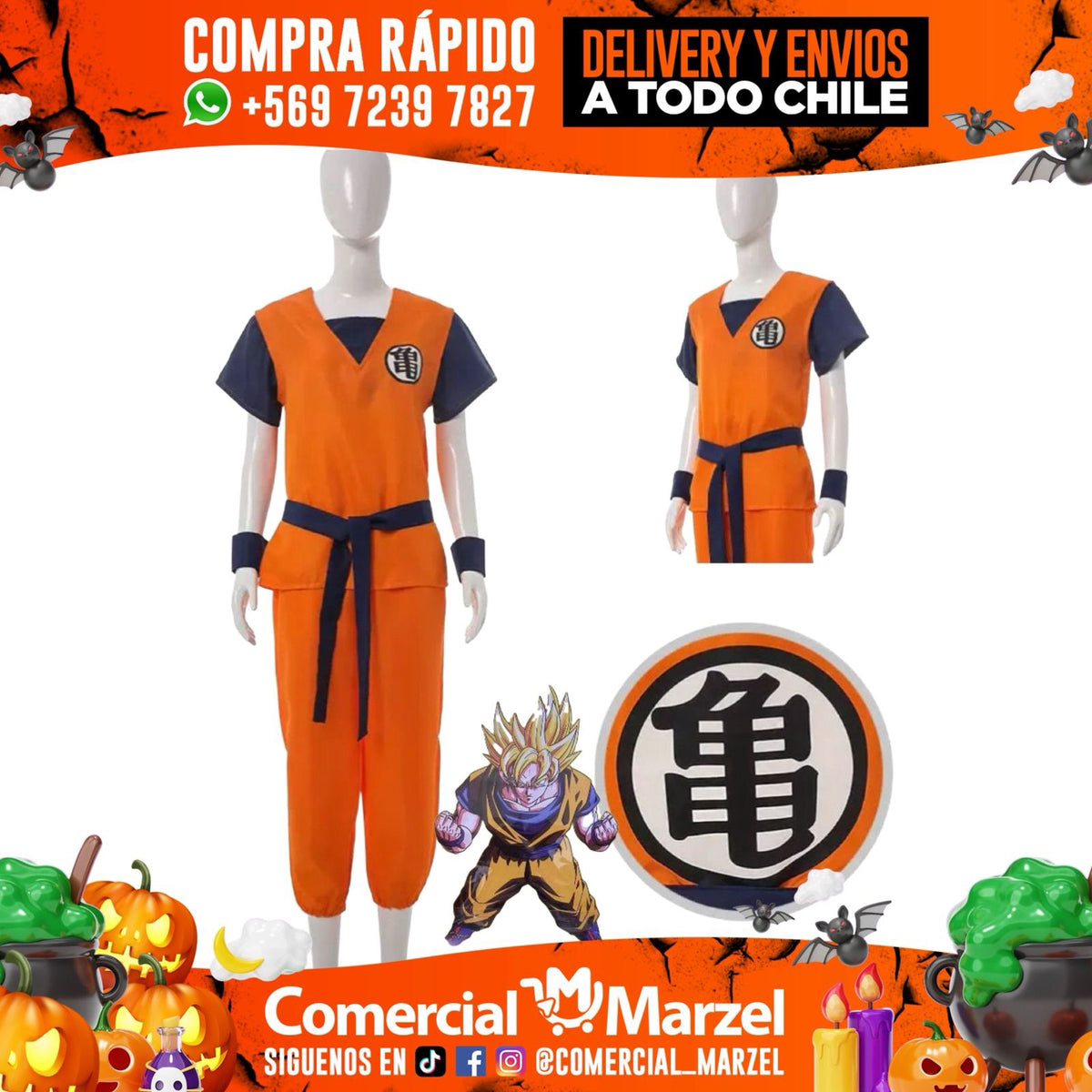 Guerrero Anime Niños Halloween