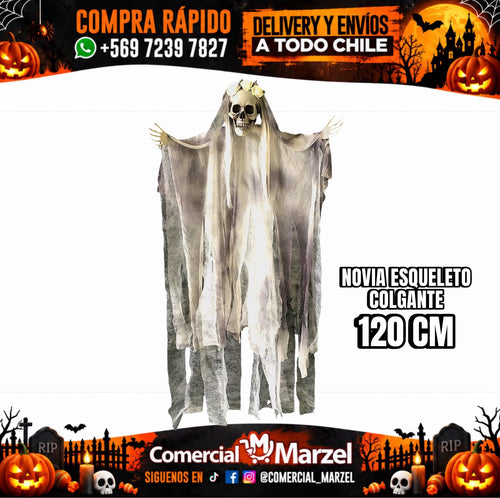 Novia 120cm Colgante Esqueleto Halloween