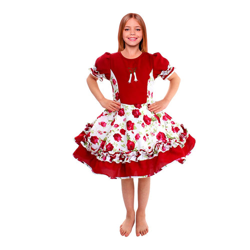 Disfraz Vestido Burdeoblanco Niñas Talla 7-9 Halloween