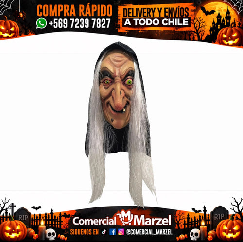 Máscara De Bruja De Látex Para Halloween