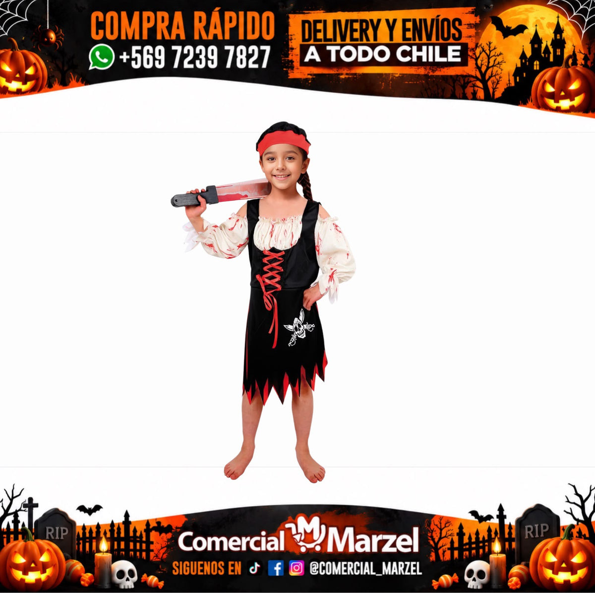 Disfraz Pirata Niñas Halloween